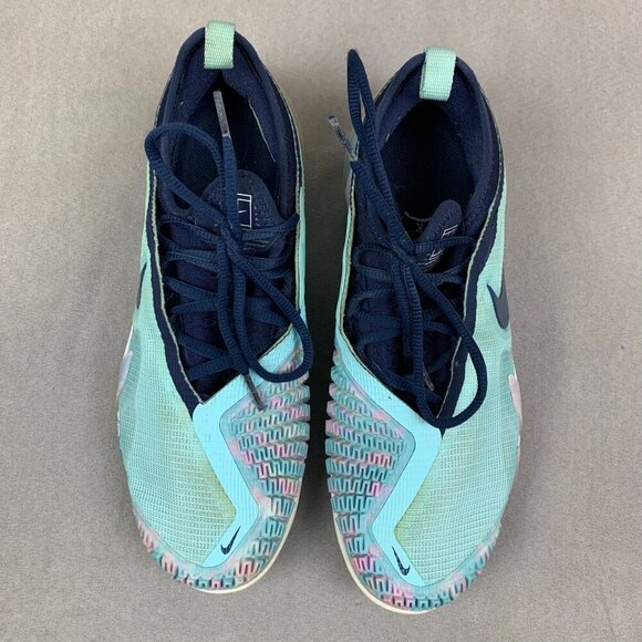 Nike Womens Tennis Shoes 8.5 Blue Court React Vapor NXT Glacier Ice CV0742-402 - Picture 4 of 15
